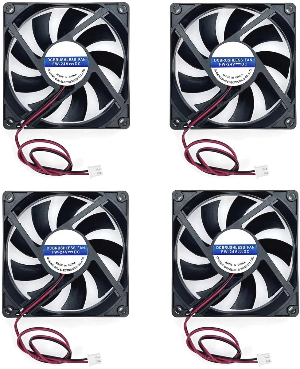Mini Koelventilator 80mm 24V DC - Stille Borstelloze Ventilator voor 3D-printer en Elektronische Apparatuur