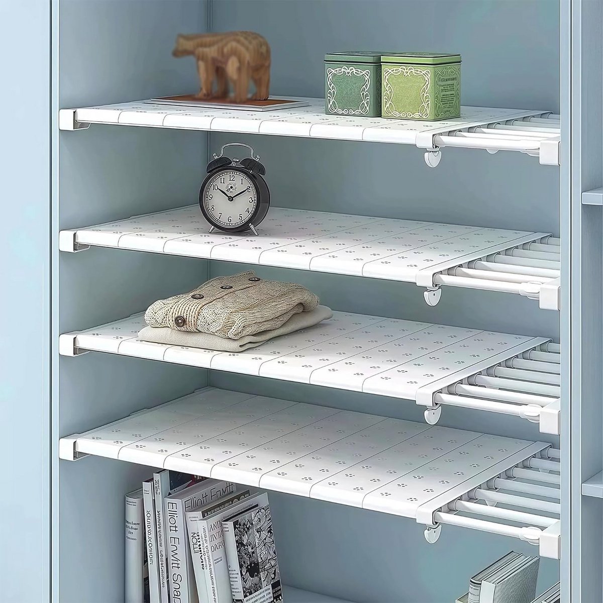 Uitschuifbare Kast Plank Opbergrek - Verstelbare Separator voor Kleding en Keuken