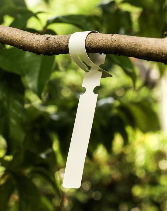 Pak van 300 weerbestendige plantenlabels voor in de tuin, 21x2 cm, verstelbaar en geschikt voor buiten, wit - Duurzame labels voor tuinplanten.