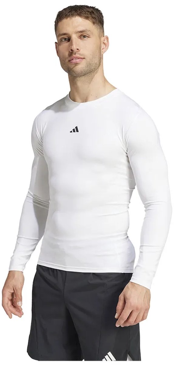 Adidas Techfit Compression Training T-shirt Met Lange Mouwen Regular Man Wit