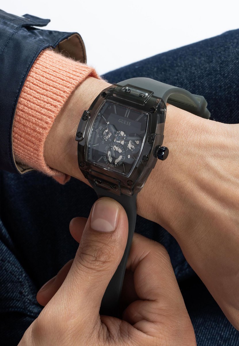 Guess Phoenix Kwarts Analoog Horloge Brons Case: 100% Polycarbonate | Armband: 100% Silicone 41.5 GW0203G4, GW0203G9