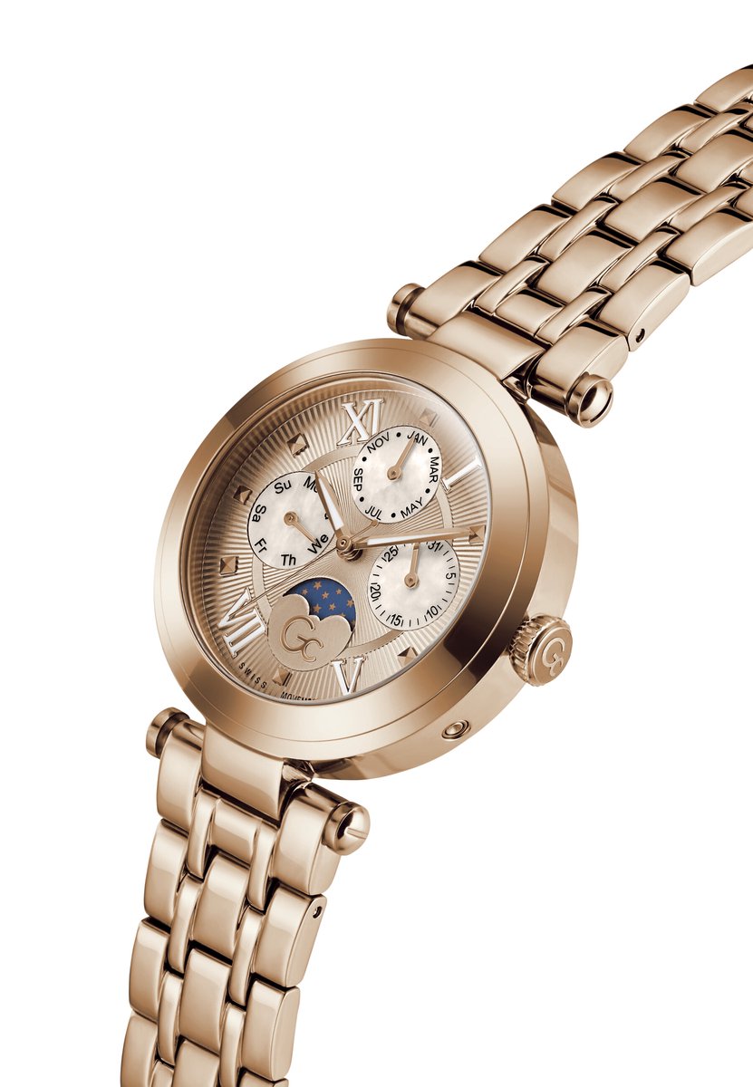 Gc Gc Topchic Quartz Analoog Horloge Rosé Goud Kast: 100% Roestvrij Staal | Bracelet 100% Roestvrij Staal 36.5 mm Z62001L1, Z62002L9, Z62003L3