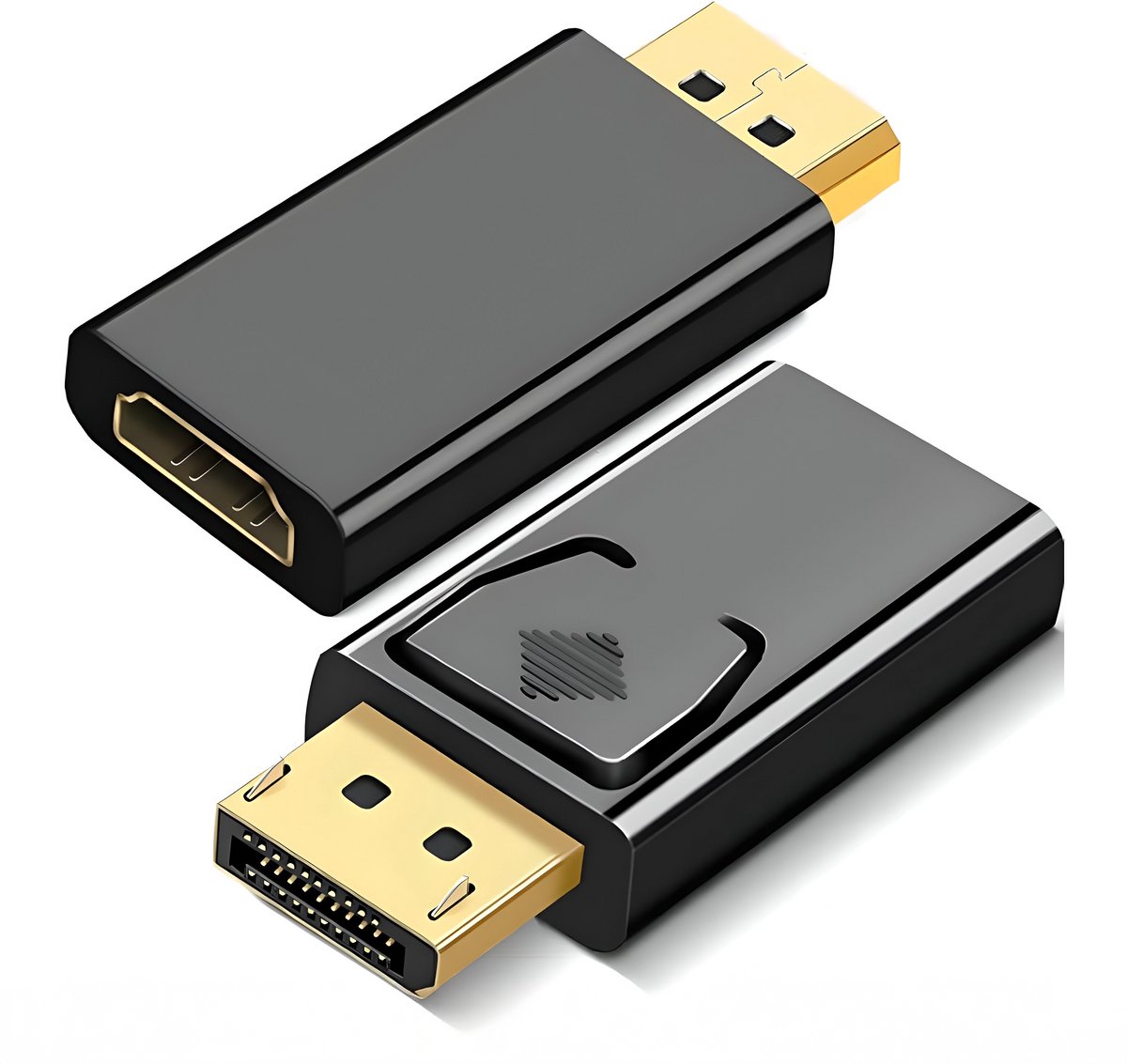 Bol.com Qost - DisplayPort naar HDMI adapter - Zwart - 4K 1080P - DP to HDMI - 4K / 30Hz - Gold Plated aanbieding