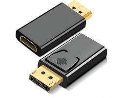 Qost - DisplayPort naar HDMI adapter - Zwart - 4K 1080P - DP to HDMI - 4K / 30Hz - Gold Plated
