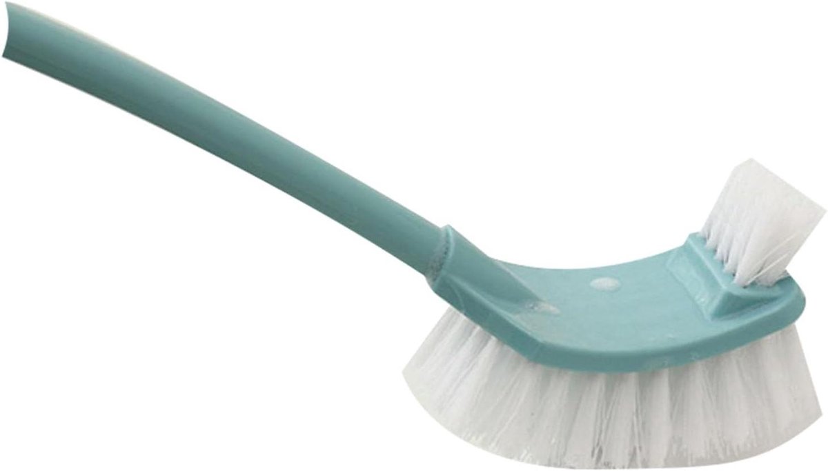 Toiletpotborstel en houder - Gebogen ontwerp - Compact - Thuis - Hygiënisch - Blauw