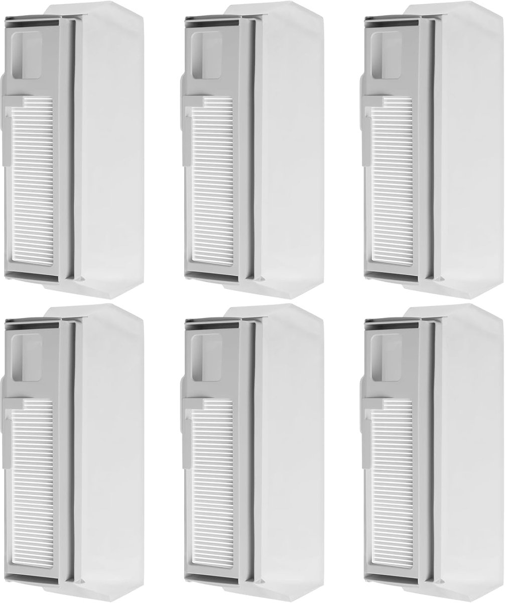 6-pack vervangende stofzakken - geschikt voor Narwal Freo X plus robotstofzuiger - 184*40mm - wit