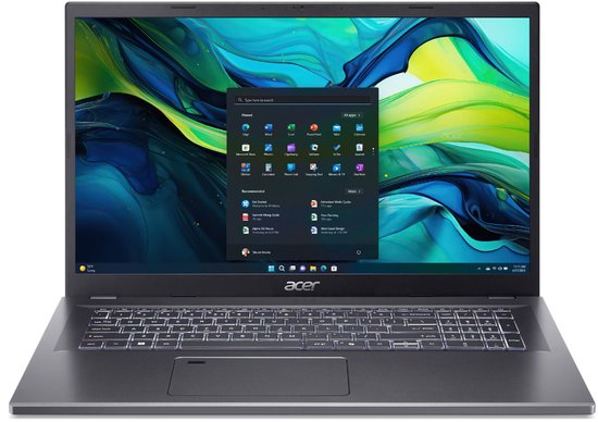 Acer Aspire 17 A17-51M-78W5 Intel Core 7 150U Laptop 43,9 cm (17.3") Full HD 32 GB LPDDR5-SDRAM 1 TB SSD Wi-Fi 6E (802.11ax) Windows 11 Home Grijs - Acer - Hoofdafbeelding