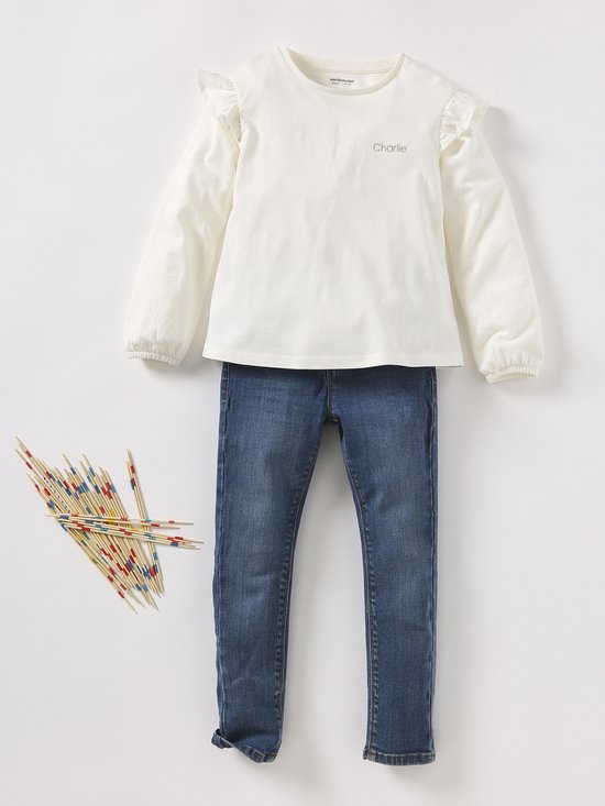 Vertbaudet Tee-shirt volanté BASICS fille