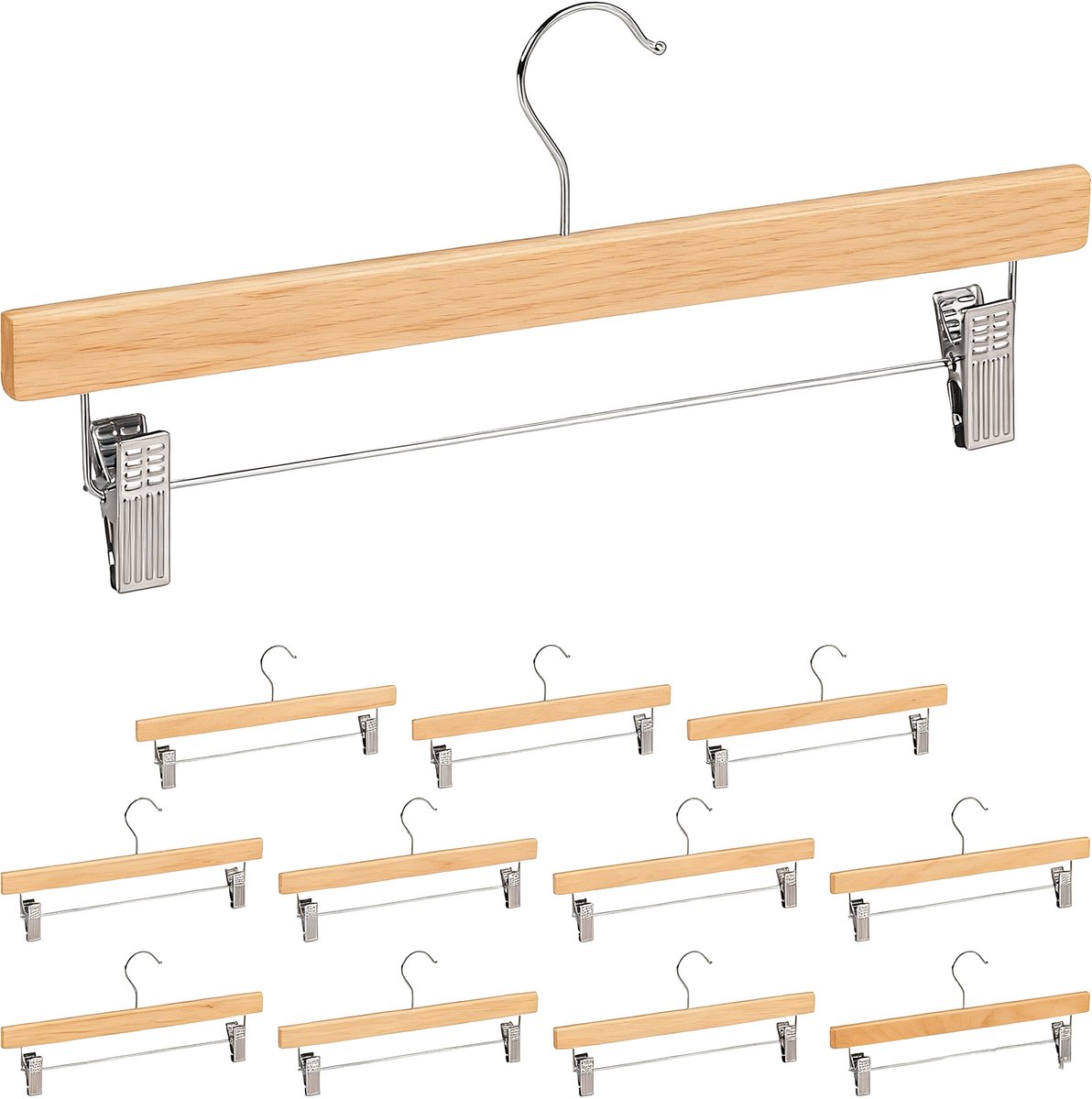 Rokhangers - 35,5 cm - 12 stuks - hout