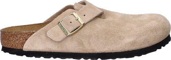 Birkenstock Boston - Suede Leather - Unisex - Sandcastle - Clogs - Narrow - Maat 38 (4067707537013)