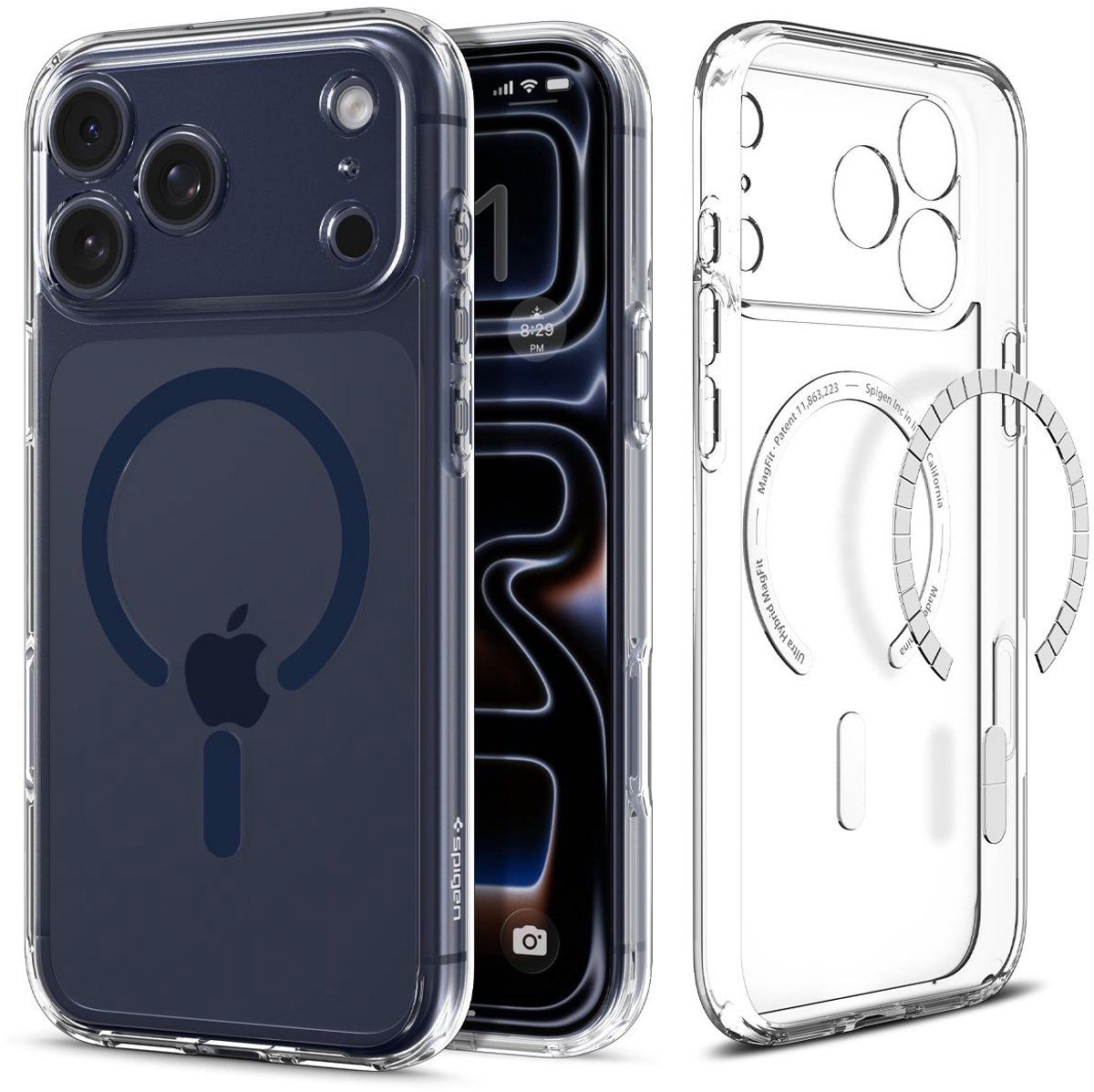 Spigen Ultra Hybrid Magsafe, Transparant Diepblauw - Iphone 17 Pro Max