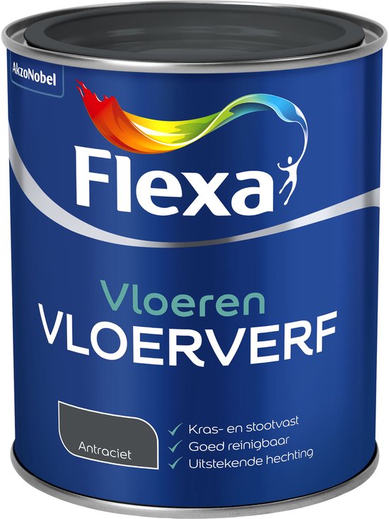 Flexa - Vloerverf - Antraciet - 0.75 L