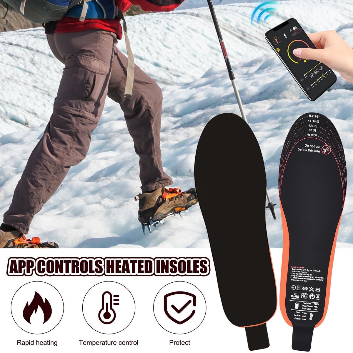 Voetenwarmer - Elektrische Voetverwarmer - Voetenverwarmer - USB Verwarmde Sokken, Instelbare Elektrische Verwarming, Herbruikbare Thermische Sokken, Winter USB Oplaadbare Voetenverwarming — cadeau in Gadgets - foto 2