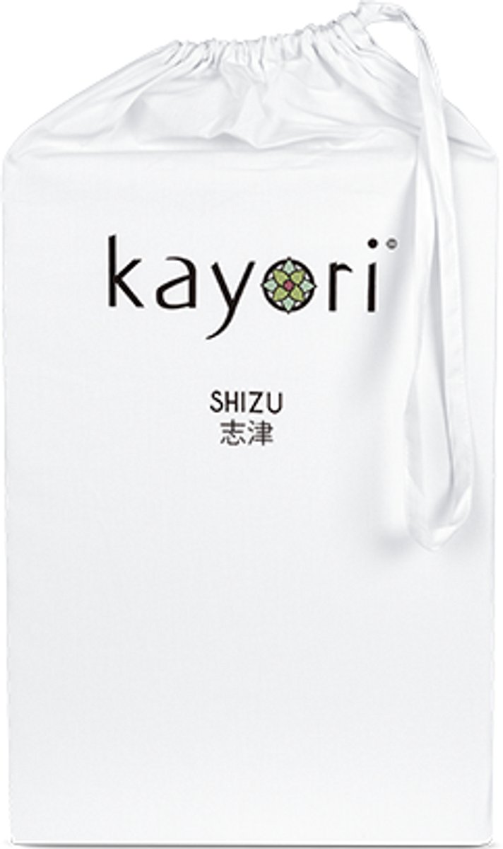 Kayori Shizu Molton Splitmatras Hoeslaken - 140-160x200-220 cm - Matrasbeschermer - Biologisch Katoen - Wit