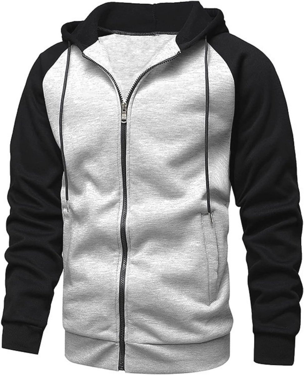 Lichtgewicht Heren Hoodie met Rits en Lange Mouwen