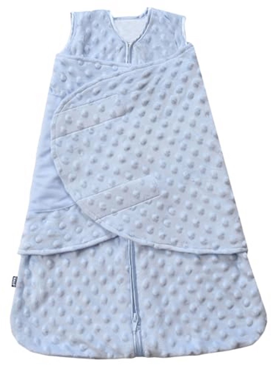 Draagbare Inbakerdoek met 3-weg Verstelling voor Baby's - TOG 3.0, Velboa, Blauw, 3-6 Maanden