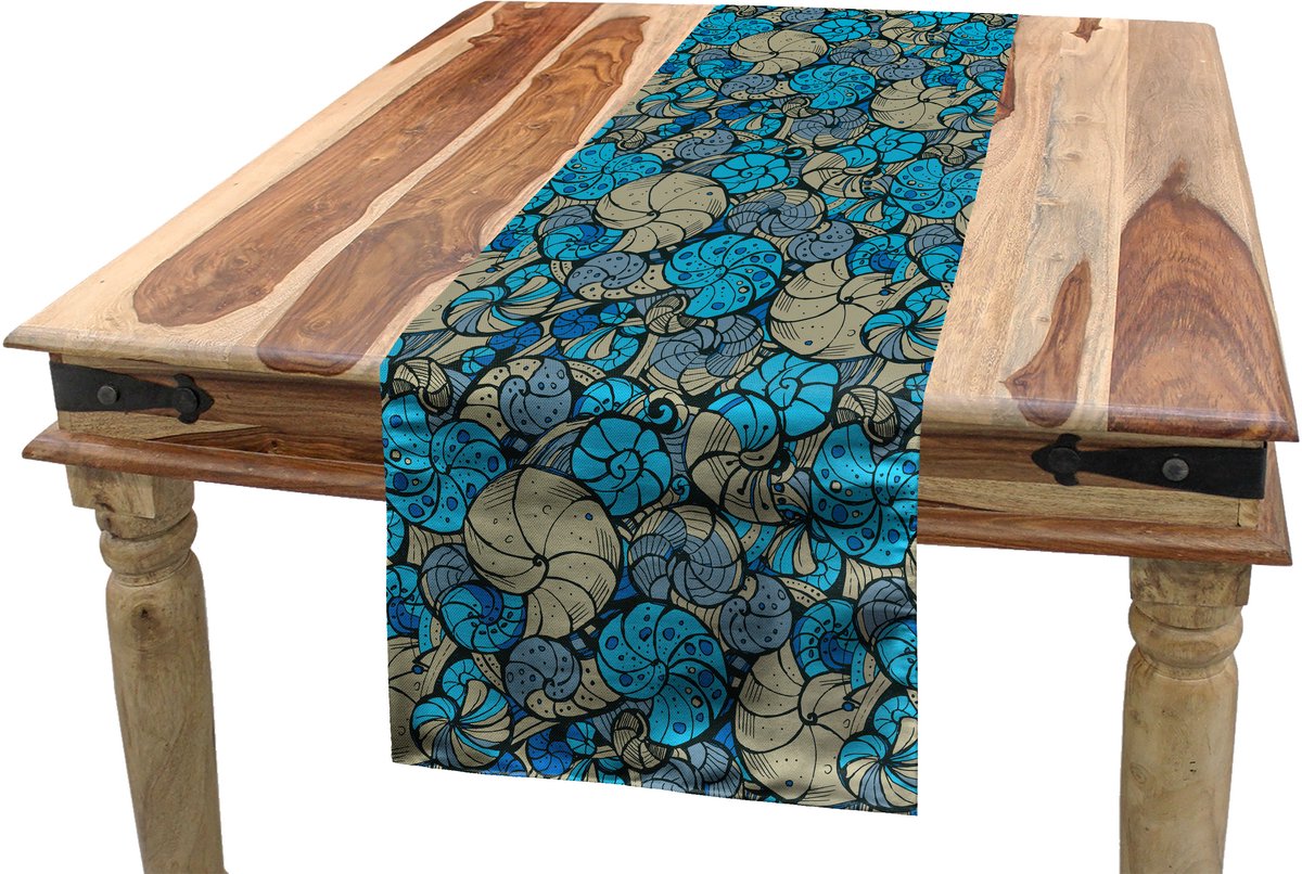Abakuhaus Tafelloper Schelp – Maritiem Thema – 40x180 cm – 100% Polyester
