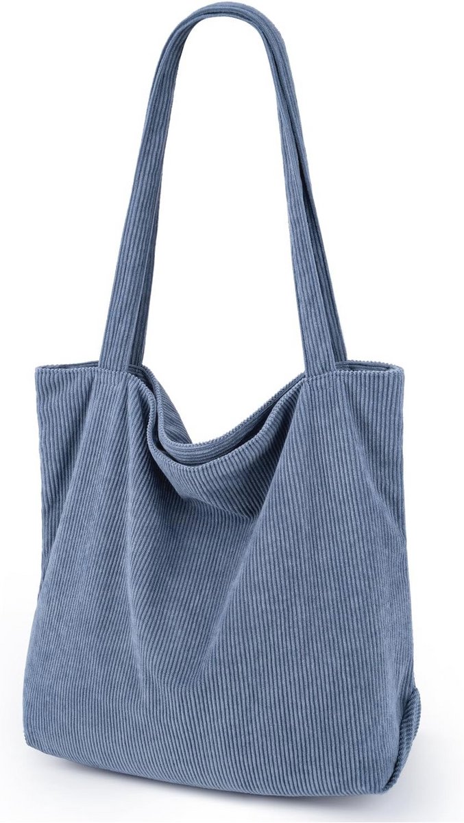 Corduroy Draagtas voor Vrouwen - Hobo Handtas met Rits en Grote Capaciteit