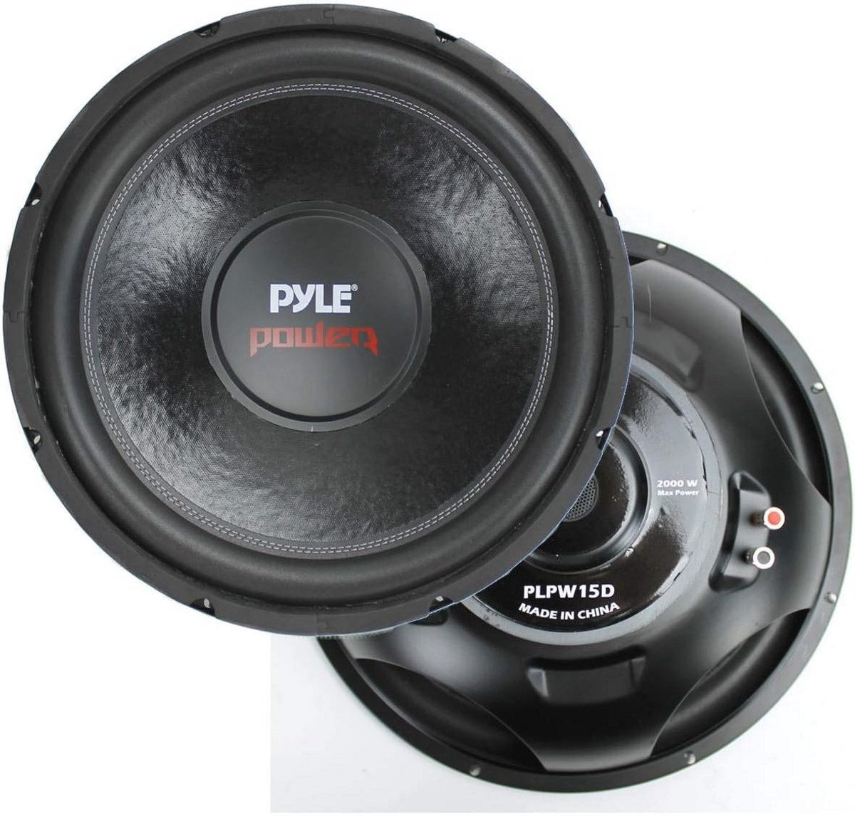 Subwoofer 38 cm 1000 watt RMS 2000 watt max DVC voor auto trunk - 1 stuk
