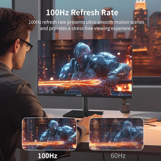 27 Inch 4K Gaming Monitor - Dual Mode 4K@160Hz / FHD@320Hz - Snelle IPS Panel - 1ms Reactietijd - HDR400 - Adaptive Sync - USB C 90W - KVM van Merkloos — afbeelding 5