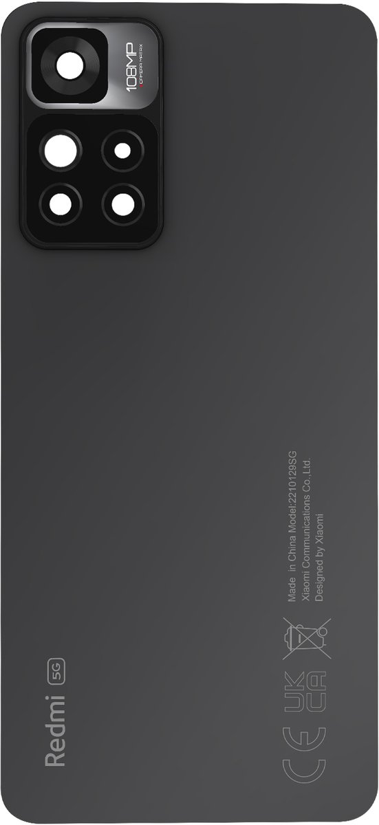 Xiaomi, Batterijdeksel voor Xiaomi Redmi Note 11 Pro Plus Graphite Origineel Service Pack, Grijs