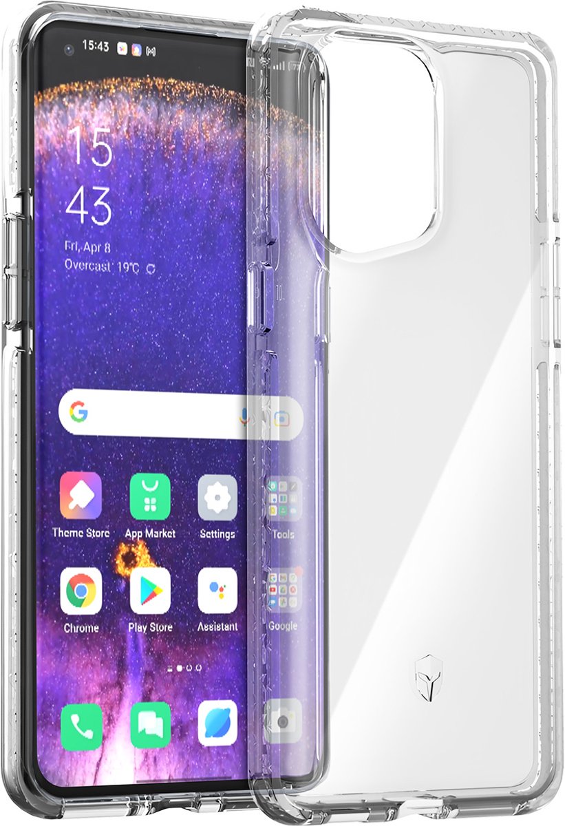 Force Case, Versterkte behuizing voor Oppo Find X5 LIFE, Transparant