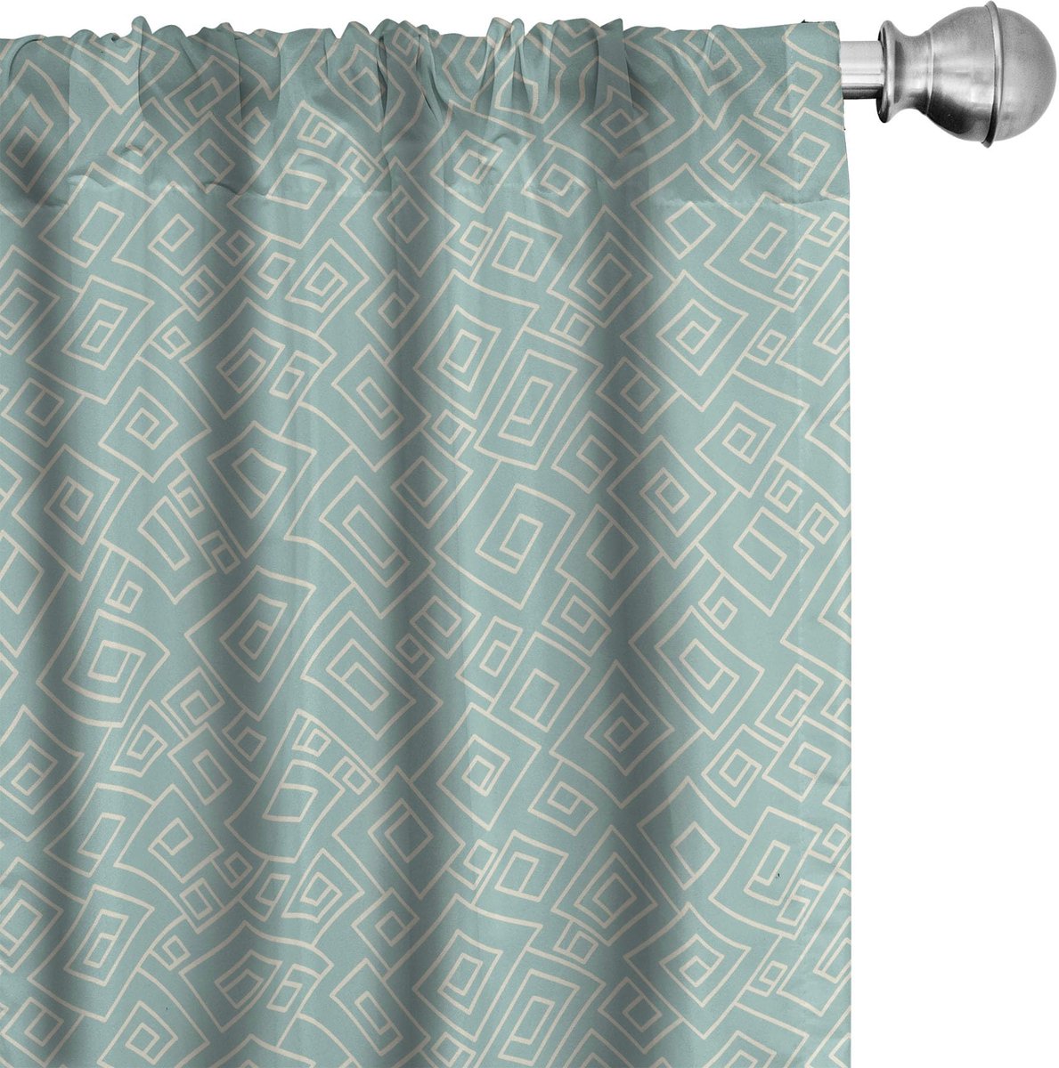 ABAKUHAUS 2-Pak Gordijnset – Microfiber, Halve verduistering, lichtblauw Hellblau