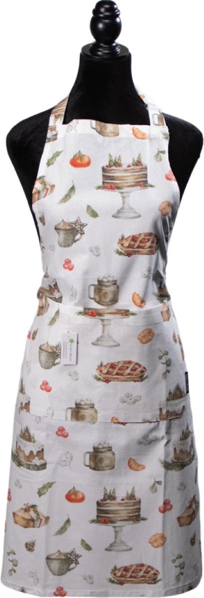 Schort - Taart - Kerst motief- Cadeau voor haar - Kerst cadeau - Keukenschort-Kado voor oma-Kado voor moeder