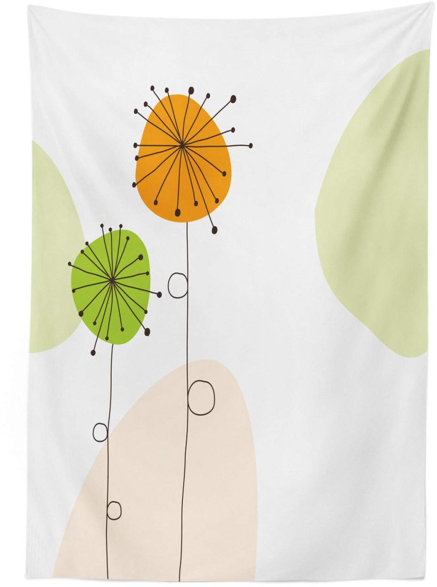 ABAKUHAUS Tafelkleed – Paardenbloemthema – 140x200 cm – veelkleurig