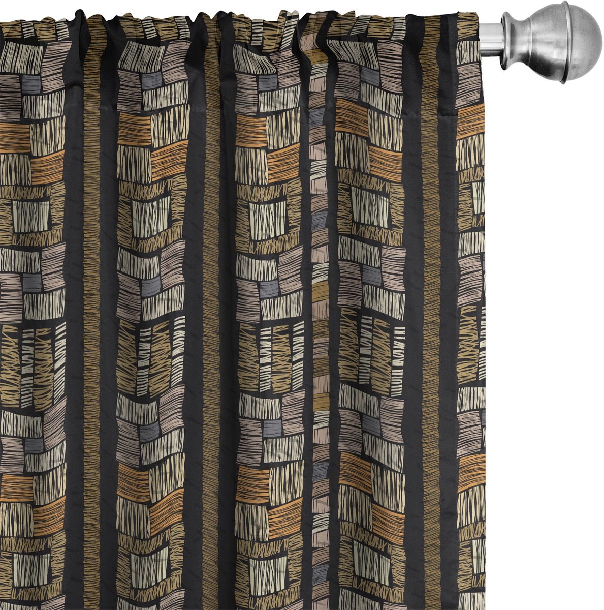 ABAKUHAUS Sambia – Gordijnen – 2x75x175 cm – Verduisterend, Microvezel Mehrfarbig