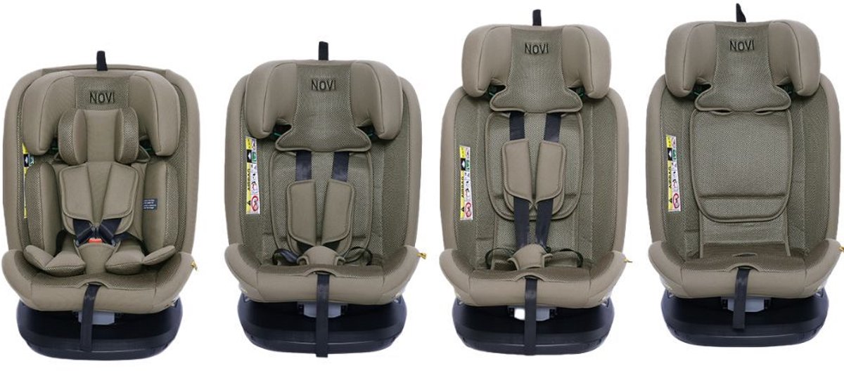 Novi Baby Goliath Go I-size Autostoel - Groep 0-1-2-3 - Isofix - Draaibaar - Taupe - 0 - 150 cm thumbnail 4