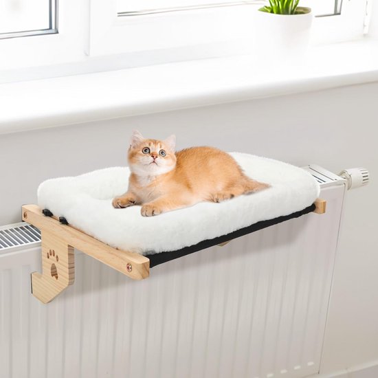 Vensterligstoel voor Katten - Hangmat Met Matten en Zuignap voor 360° Zonnebaden - Vensterbankbedekking Tot 20 kg (Grijs