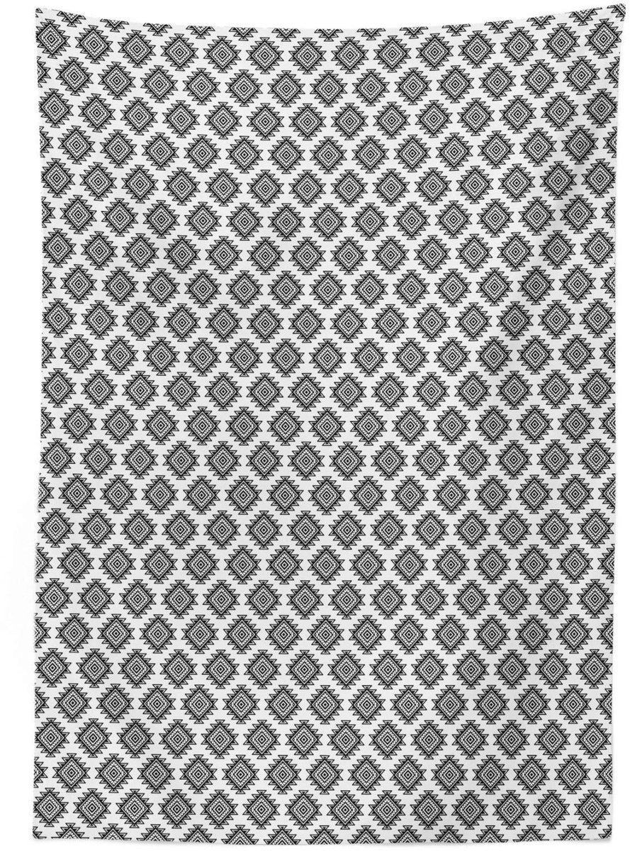 ABAKUHAUS Oude School Tafelkleed – 140x170 cm – Teal koksgrijze satijn