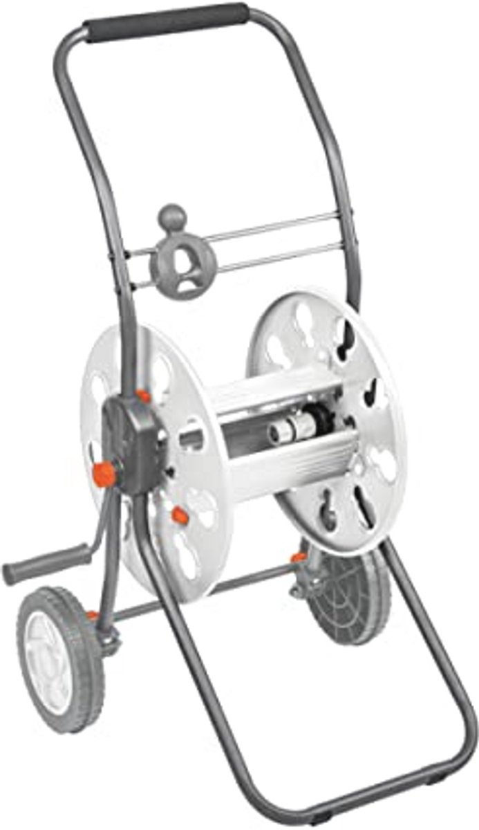 Slangwagen 60 m met sproeiset en accessoires voor eenvoudige wattering