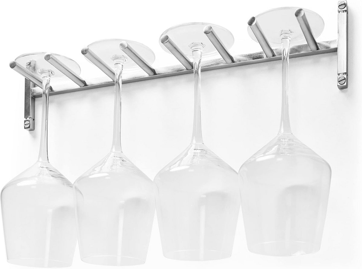 Wandgemonteerde Wijnglazen Houder - Minimalistisch en Praktisch