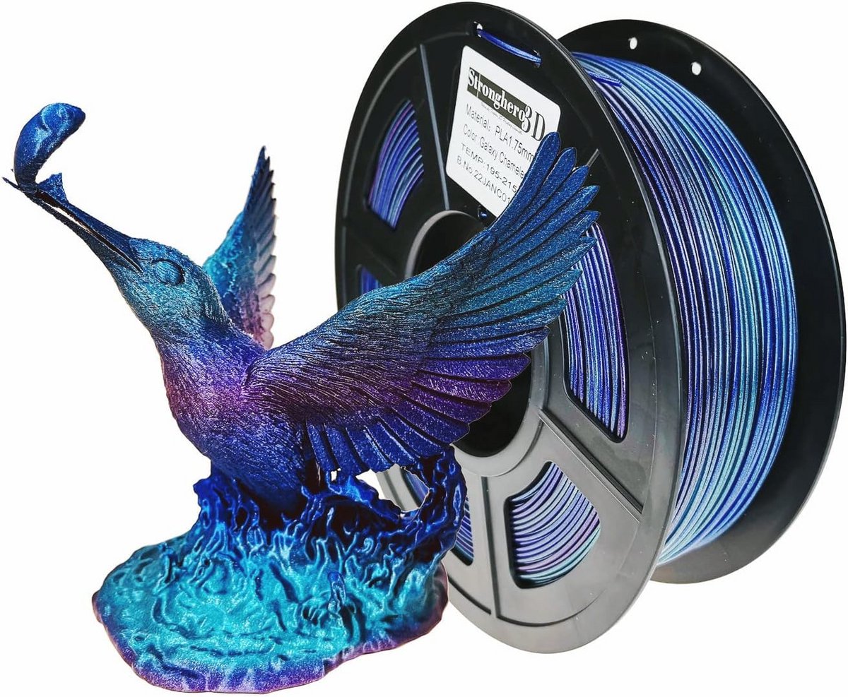 Meerkleurig 3D-printer filament 1,75 mm, Vertigo Melkweg, voor Ender3 en Prusa
