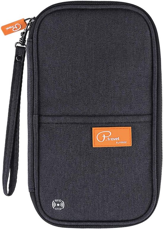 Pochette De Cou Voyage RFID - Porte-passeport Et Organisateur Unisexe - PVC Noir