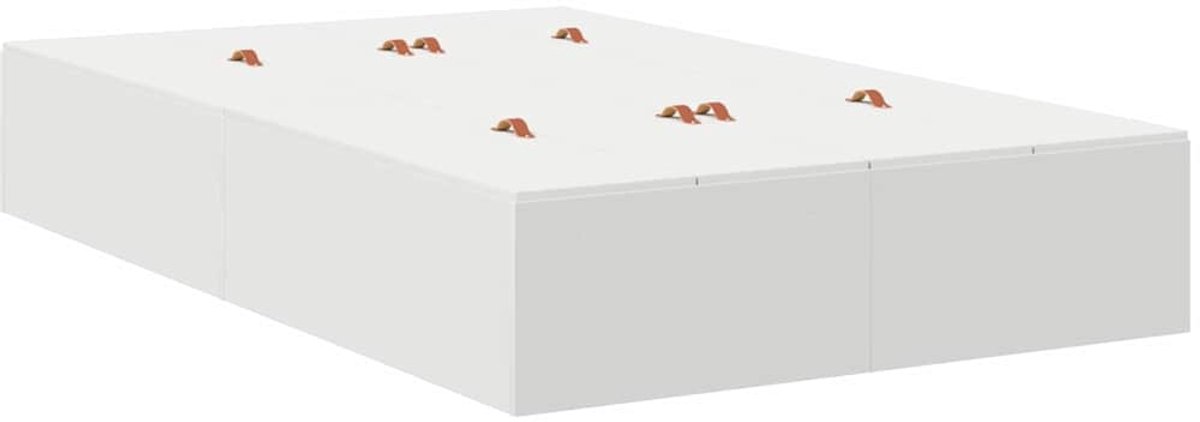 Tweepersoonsbed | Dubbelbed | Volwassenenbed | Bedframe met opslag Wit 120 x 200 cm Bewerkt hout