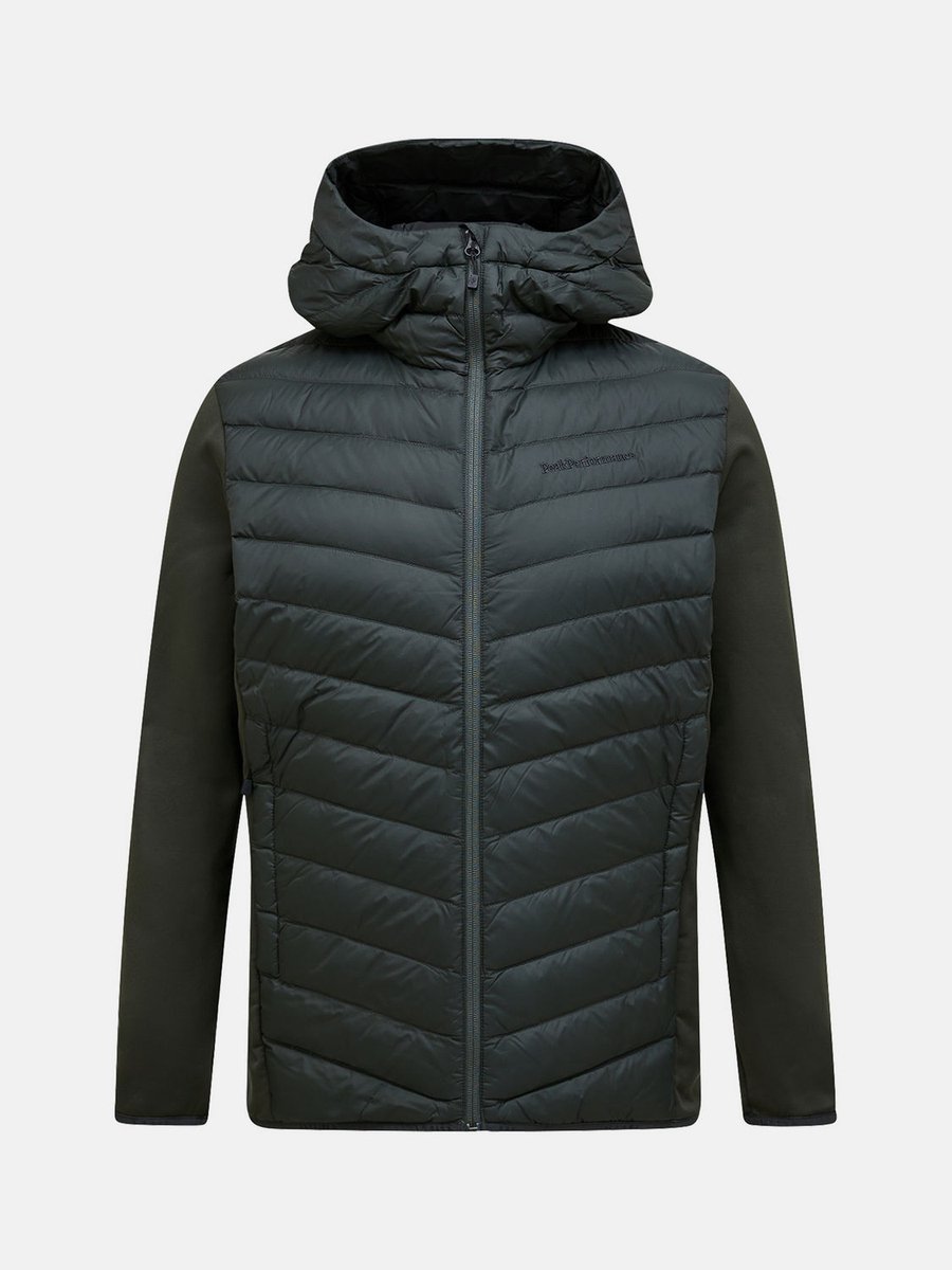 PEAK PERFORMANCE M FROST DOWN HYBRID HOOD extreme Groen