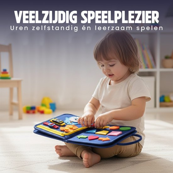 Kiddel Busy Board Oceaan - Montessori speelgoed 2 jaar - Educatief activiteitenboek in tas - Zeedieren - Motoriek van Merkloos — afbeelding 5