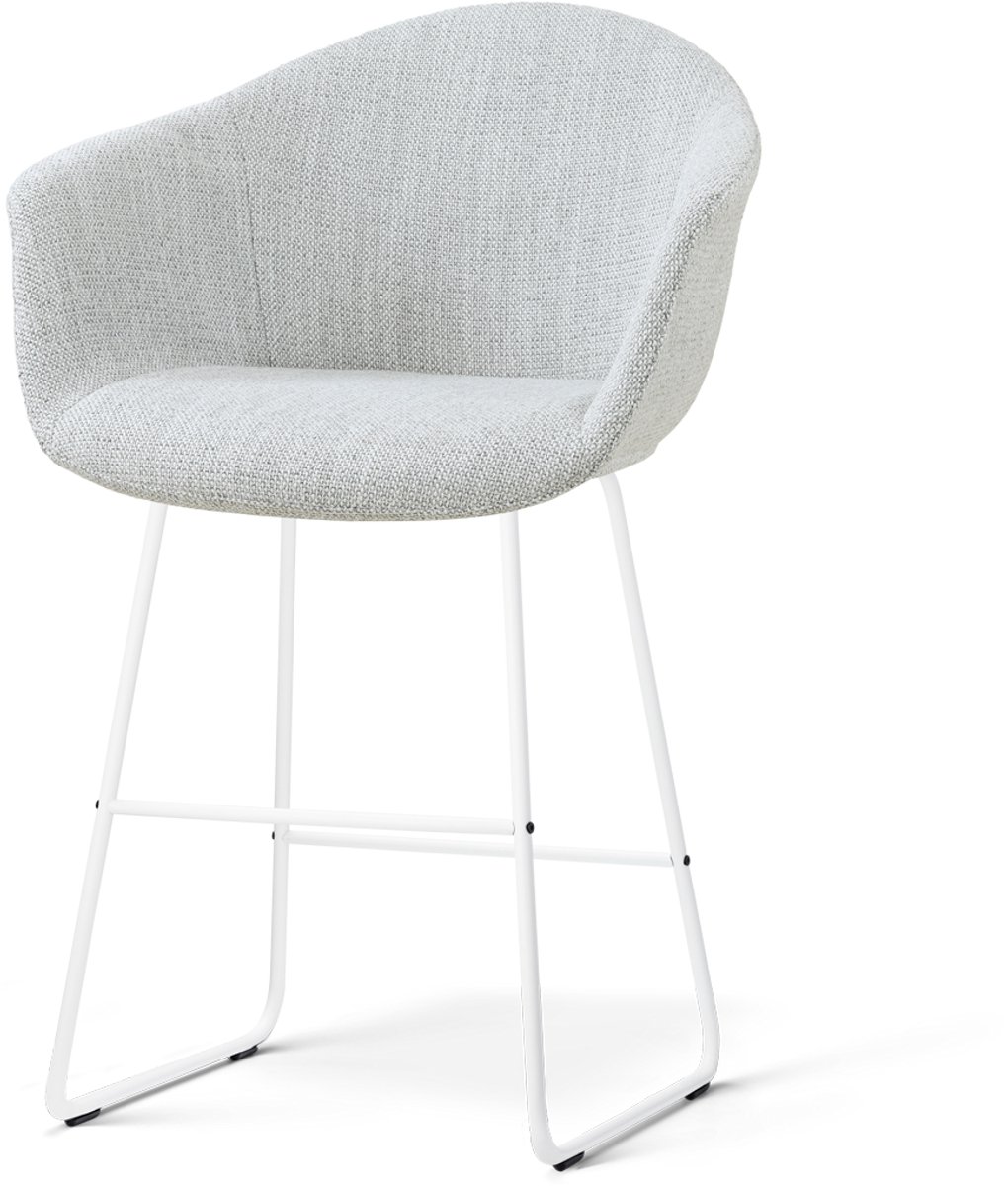 Nolon Nino-Otis barkruk grijs melange - wit onderstel - 65 cm