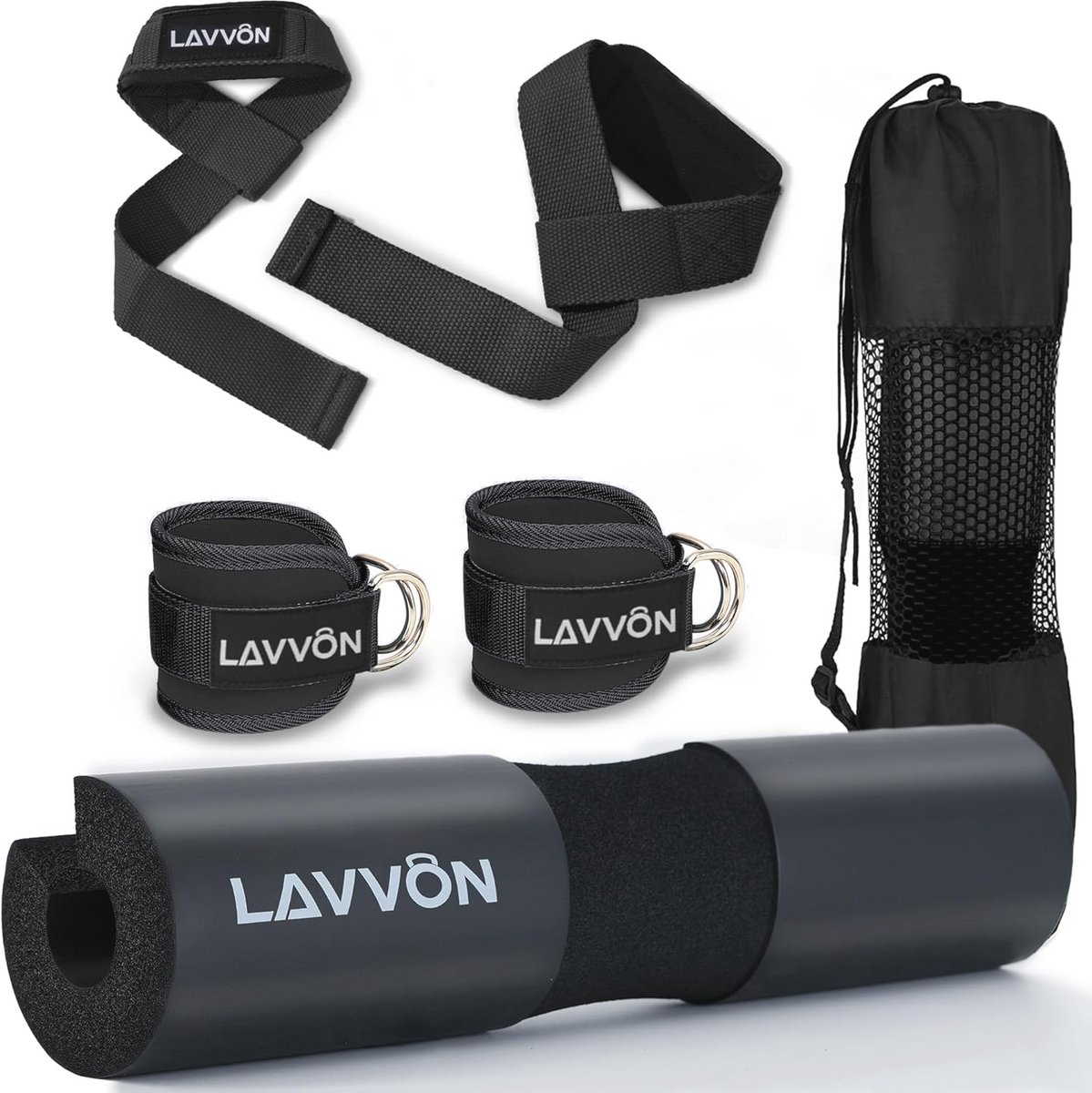 Squat Pad Set voor Gewichtheffen - Ergonomische Schuimpadding voor Nek- en Schouderondersteuning - Ideaal voor Krachttraining en Fitness