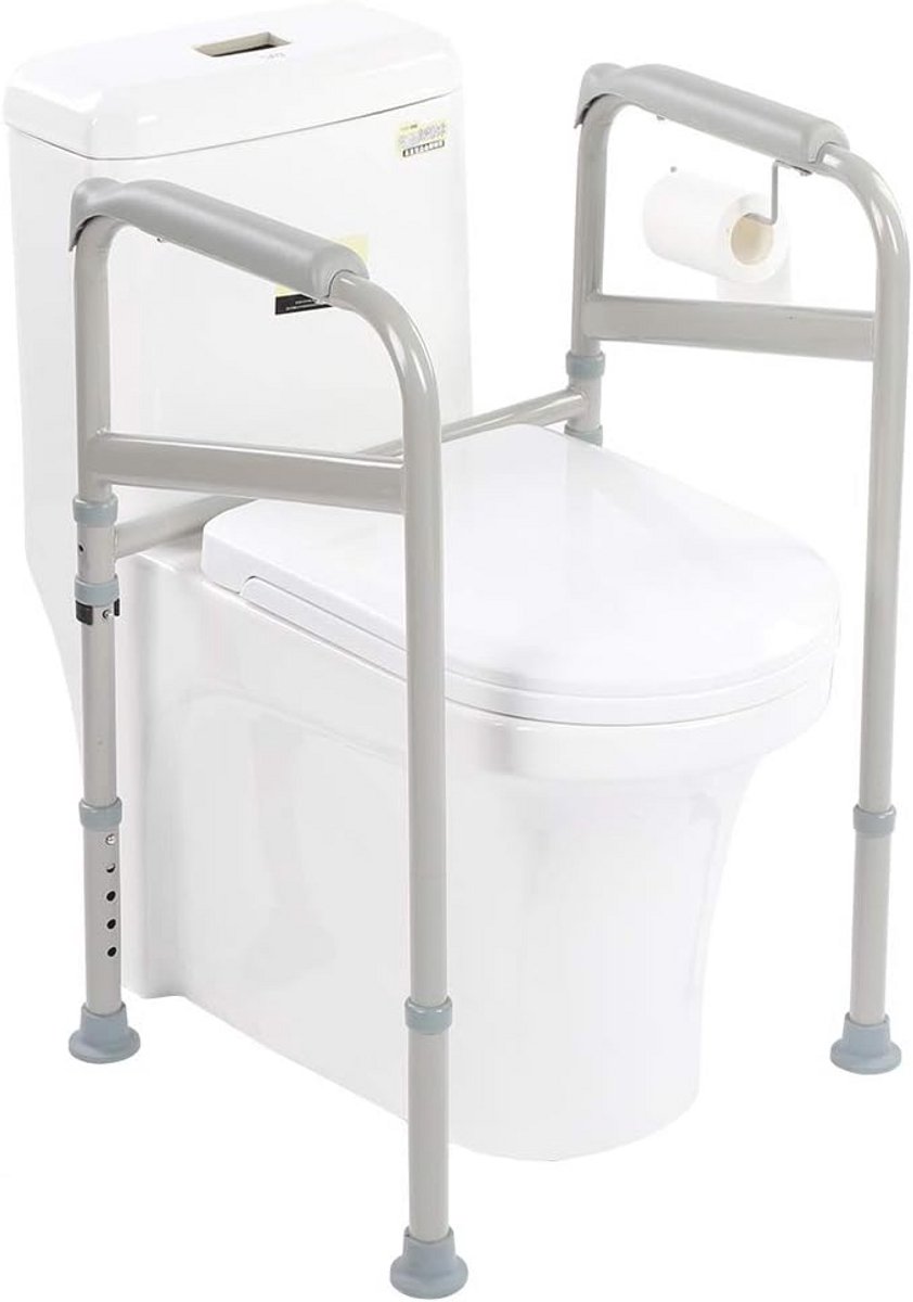 Verstelbaar Toiletframe met Veiligheidsleuning voor Ouderen en Gehandicapten