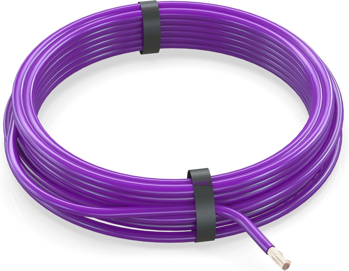 Voertuigkabel FLRY-B 0,50 mm² 10 m paars - Flexibele autokabel voor bedrading en verlichting