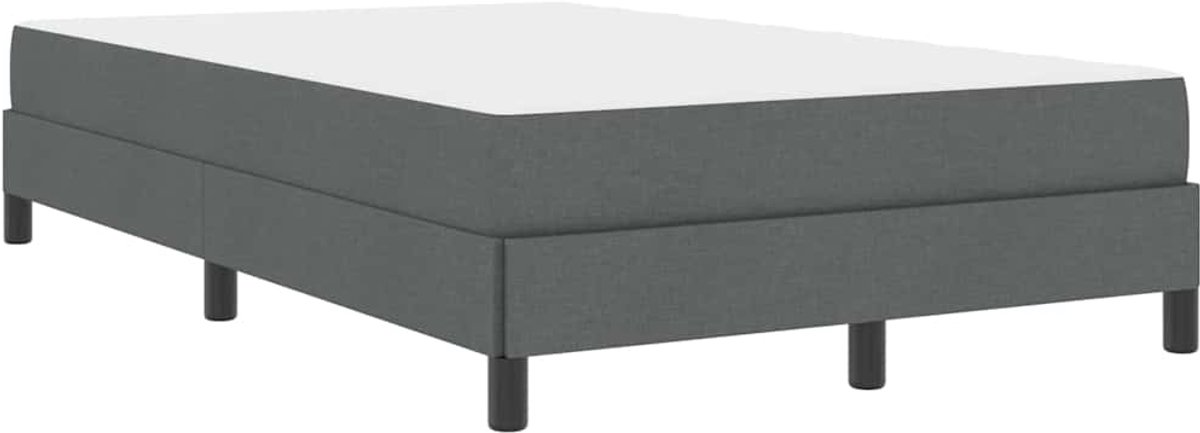 Tweepersoonsbed | Dubbelbed | Volwassenenbed | Boxspring bed met matras Donkergrijs 120 x 190 cm Stof