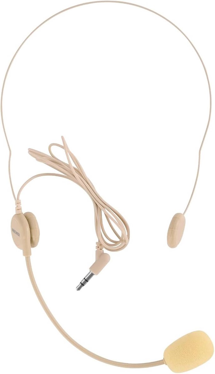 Microfoonheadset met 3,5 mm TRS-connector voor spraakversterking