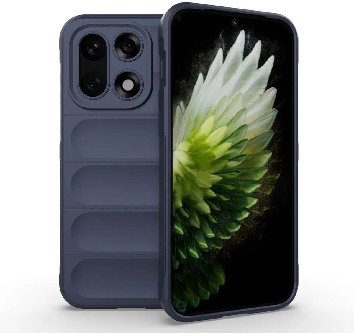MobyDefend Hoesje - Geschikt voor OnePlus 15 - TPU Gripcase - Blauw