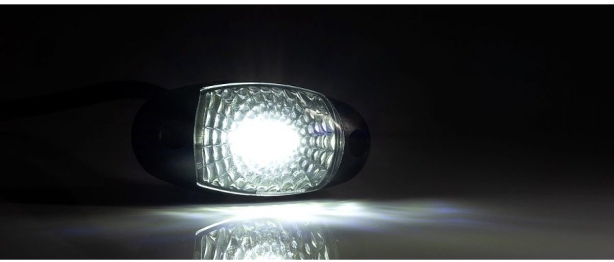 led zijmarkeringslamp universeel wit 3x led - contourlamp - zij lamp - breedtelamp