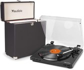 High end platenspeler met platenkoffer - Audizio RP310 - HiFi Vinyl LP speler - Zwart