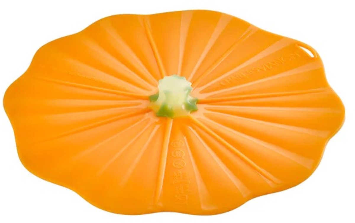 Charles Viancin Pumpkin Deksel 20cm - pompoen deksel - siliconen deksel - Halloween deksel - vershouddeksel